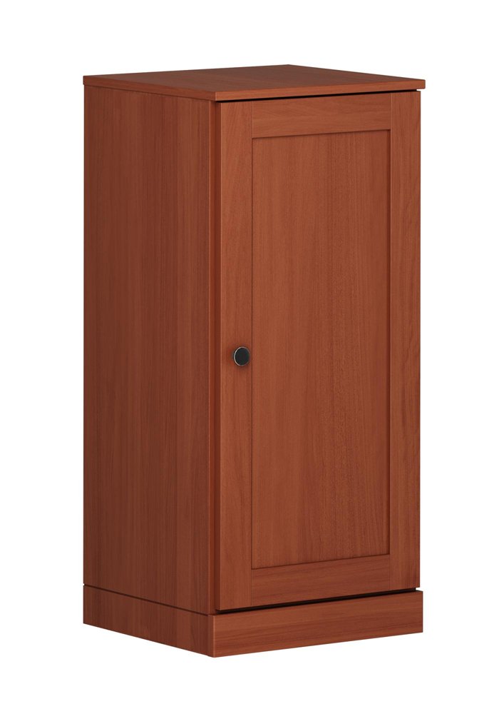17" Coffee Solid Wood Single Door Linen Cabinet HomeRoots