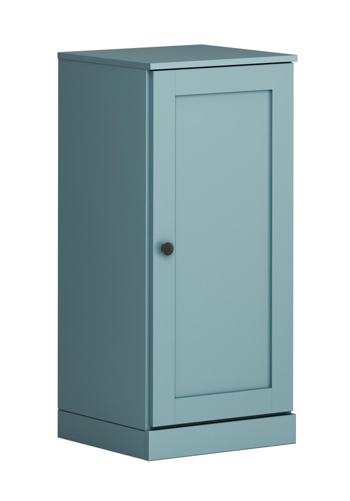 17" Aqua Solid Wood Single Door Linen Cabinet — view 1