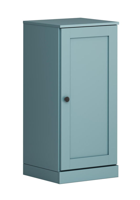 17" Aqua Solid Wood Single Door Linen Cabinet