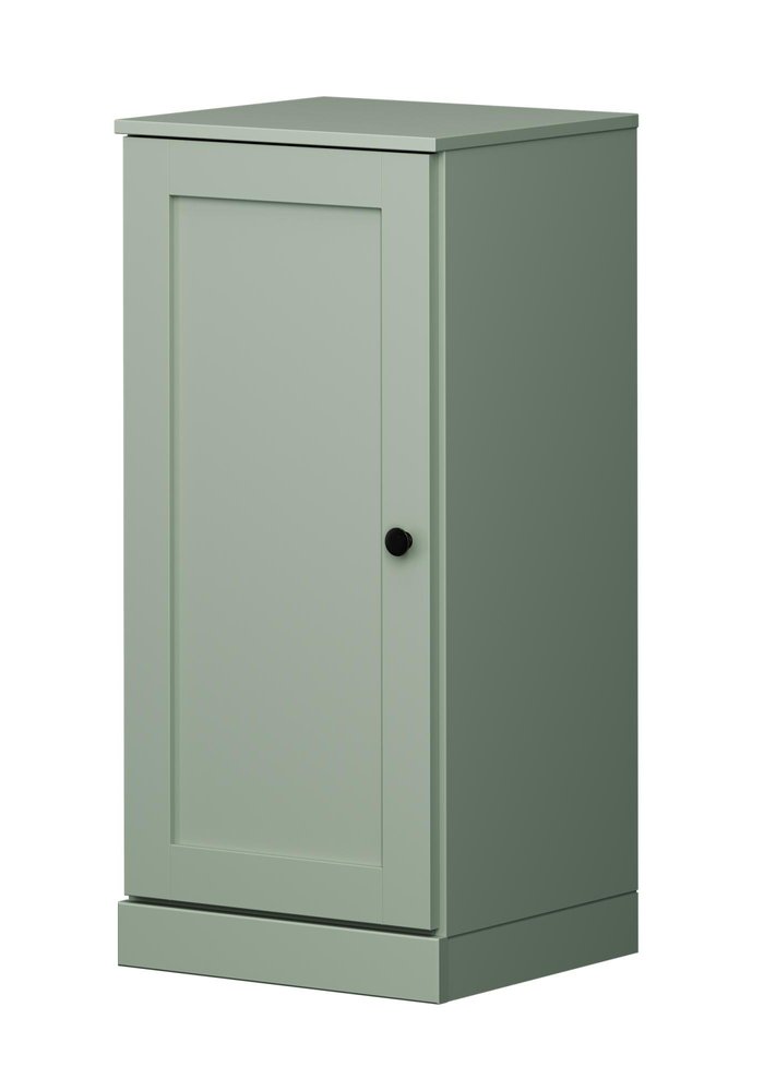 17" Sage Solid Wood Single Door Linen Cabinet HomeRoots