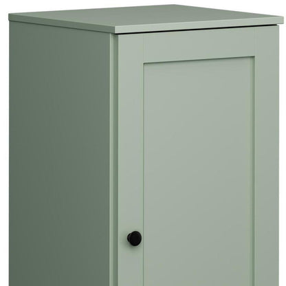17" Sage Solid Wood Single Door Linen Cabinet HomeRoots