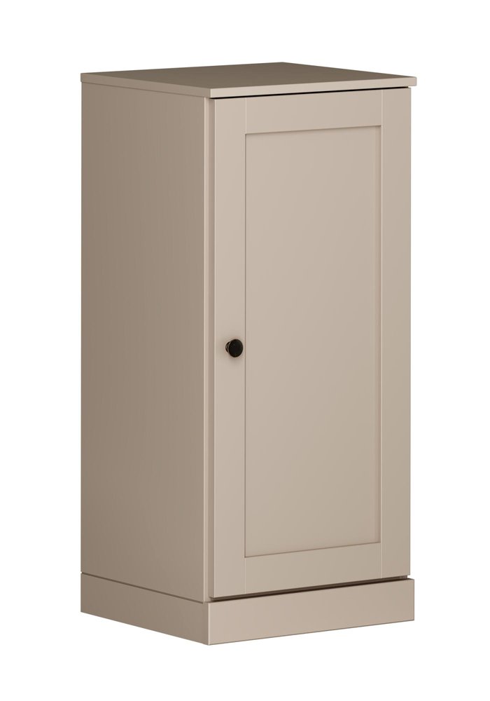 17" Beige Solid Wood Single Door Linen Cabinet HomeRoots