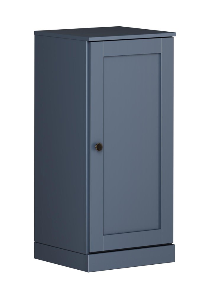 17" French Blue Solid Wood Single Door Linen Cabinet HomeRoots