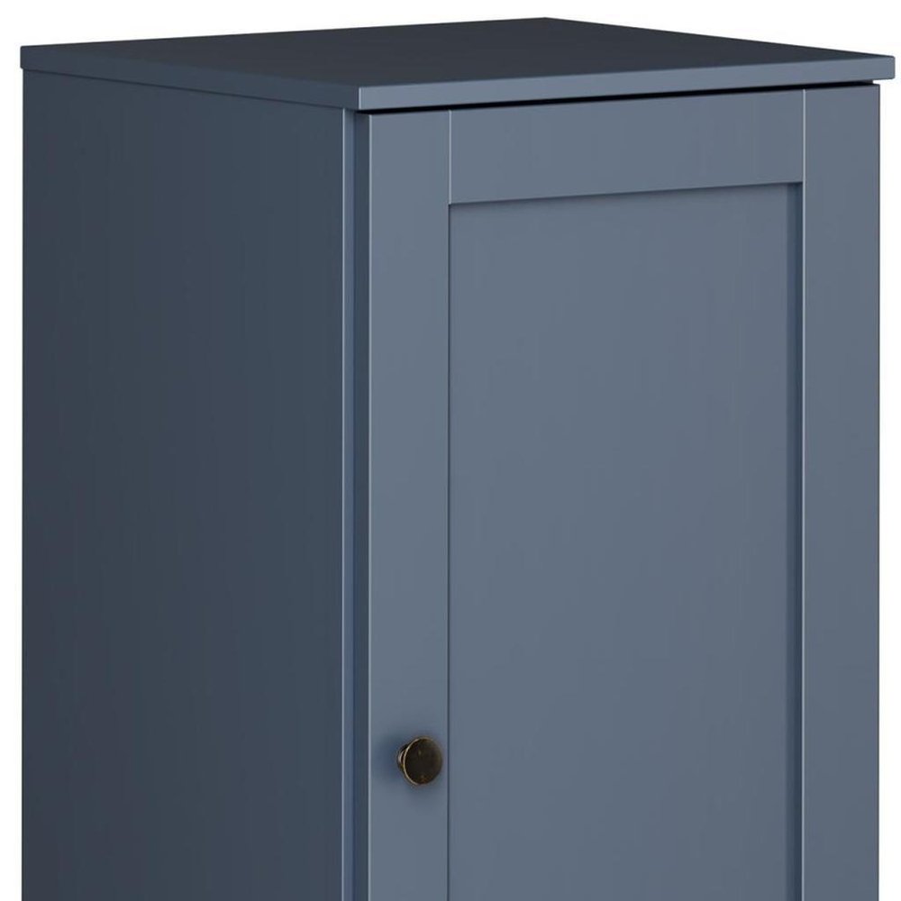 17" French Blue Solid Wood Single Door Linen Cabinet HomeRoots
