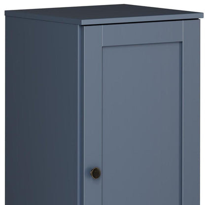 17" French Blue Solid Wood Single Door Linen Cabinet HomeRoots