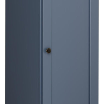 17" French Blue Solid Wood Single Door Linen Cabinet