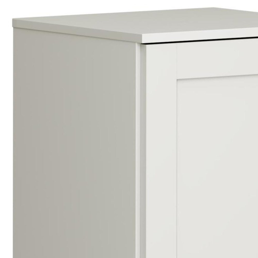 17" Off White Solid Wood Single Door Linen Cabinet — view 4