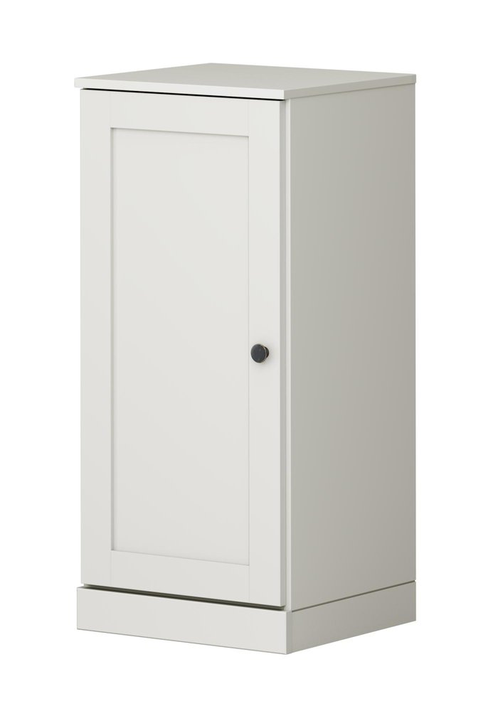 17" Off White Solid Wood Single Door Linen Cabinet HomeRoots