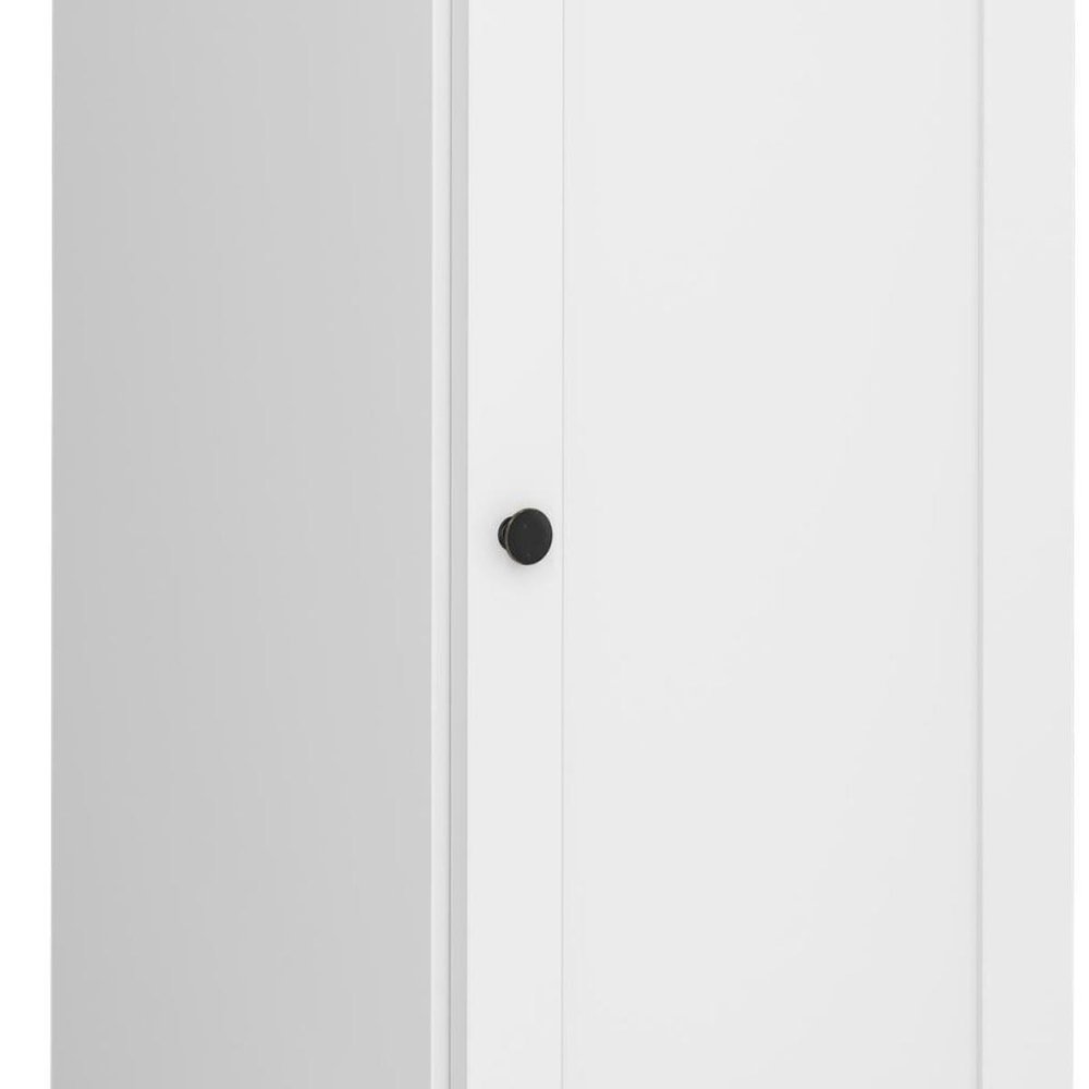 17" White Solid Wood Single Door Linen Cabinet