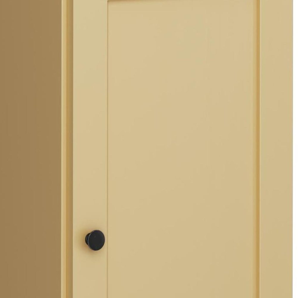 17" Yellow Solid Wood Single Door Linen Cabinet HomeRoots