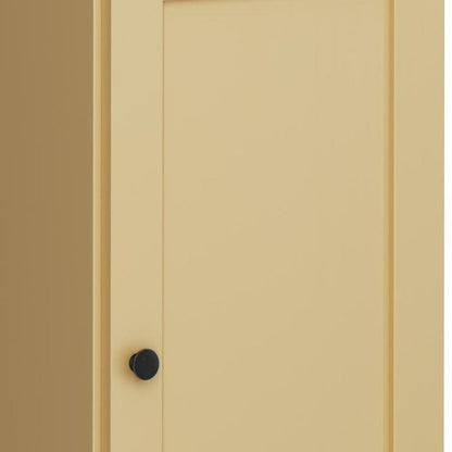17" Yellow Solid Wood Single Door Linen Cabinet HomeRoots