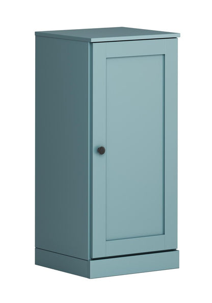 17" Aqua Solid Wood Single Door Linen Cabinet HomeRoots