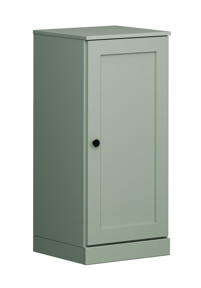 17" Sage Solid Wood Single Door Linen Cabinet HomeRoots