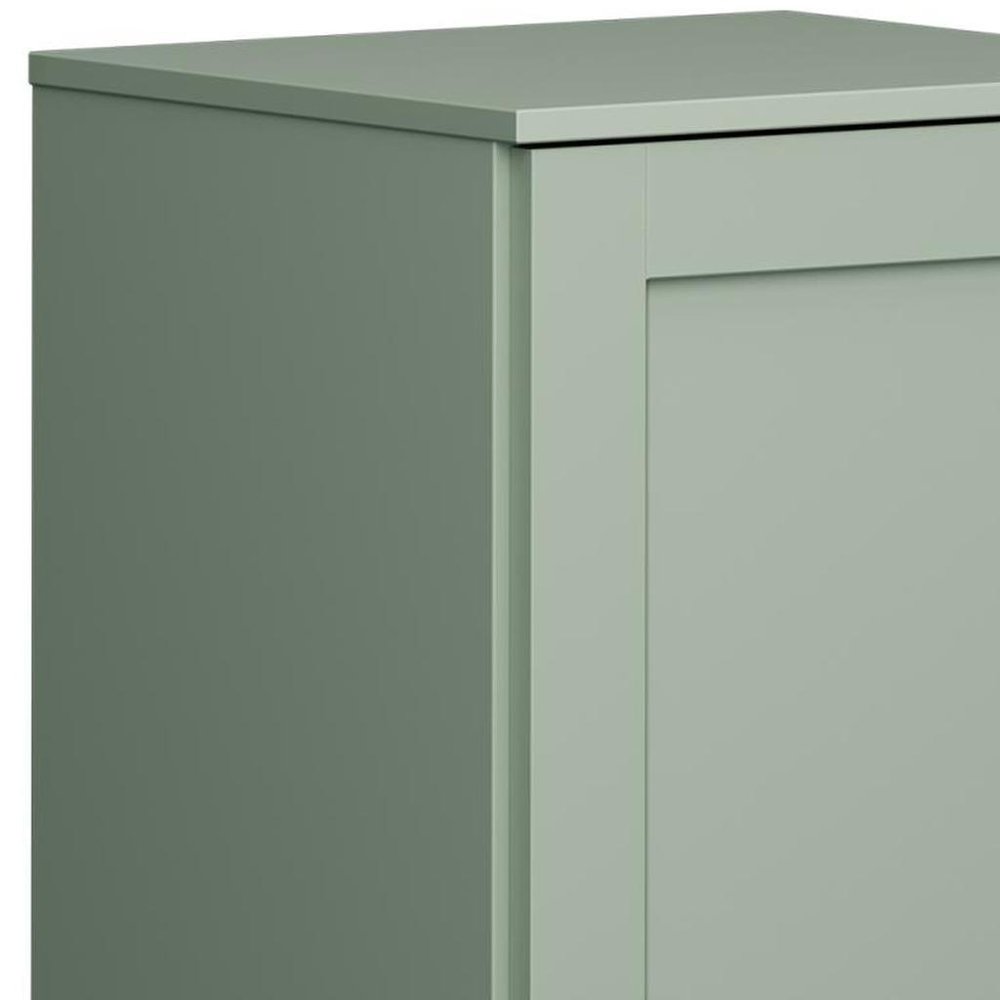 17" Sage Solid Wood Single Door Linen Cabinet HomeRoots