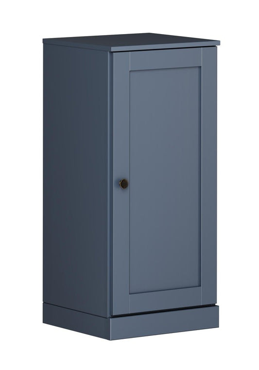 17" French Blue Solid Wood Single Door Linen Cabinet