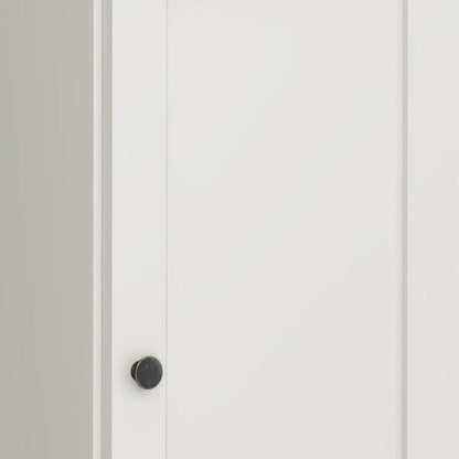 17" Off White Solid Wood Single Door Linen Cabinet HomeRoots