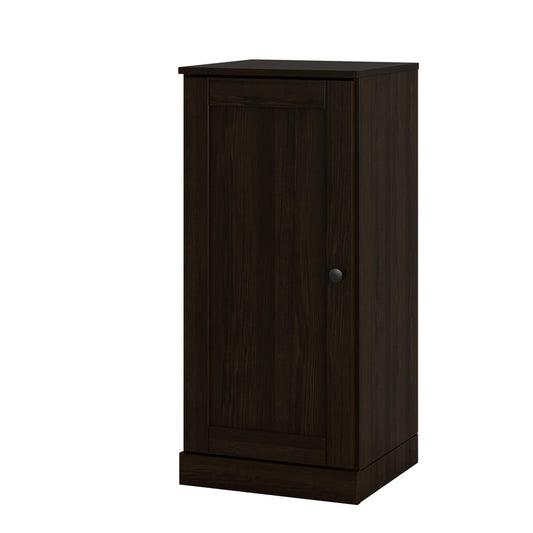 17" Espresso Solid Wood Single Door Linen Cabinet