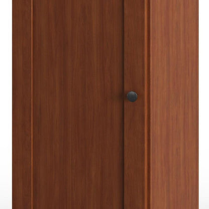 17" Coffee Solid Wood Single Door Linen Cabinet