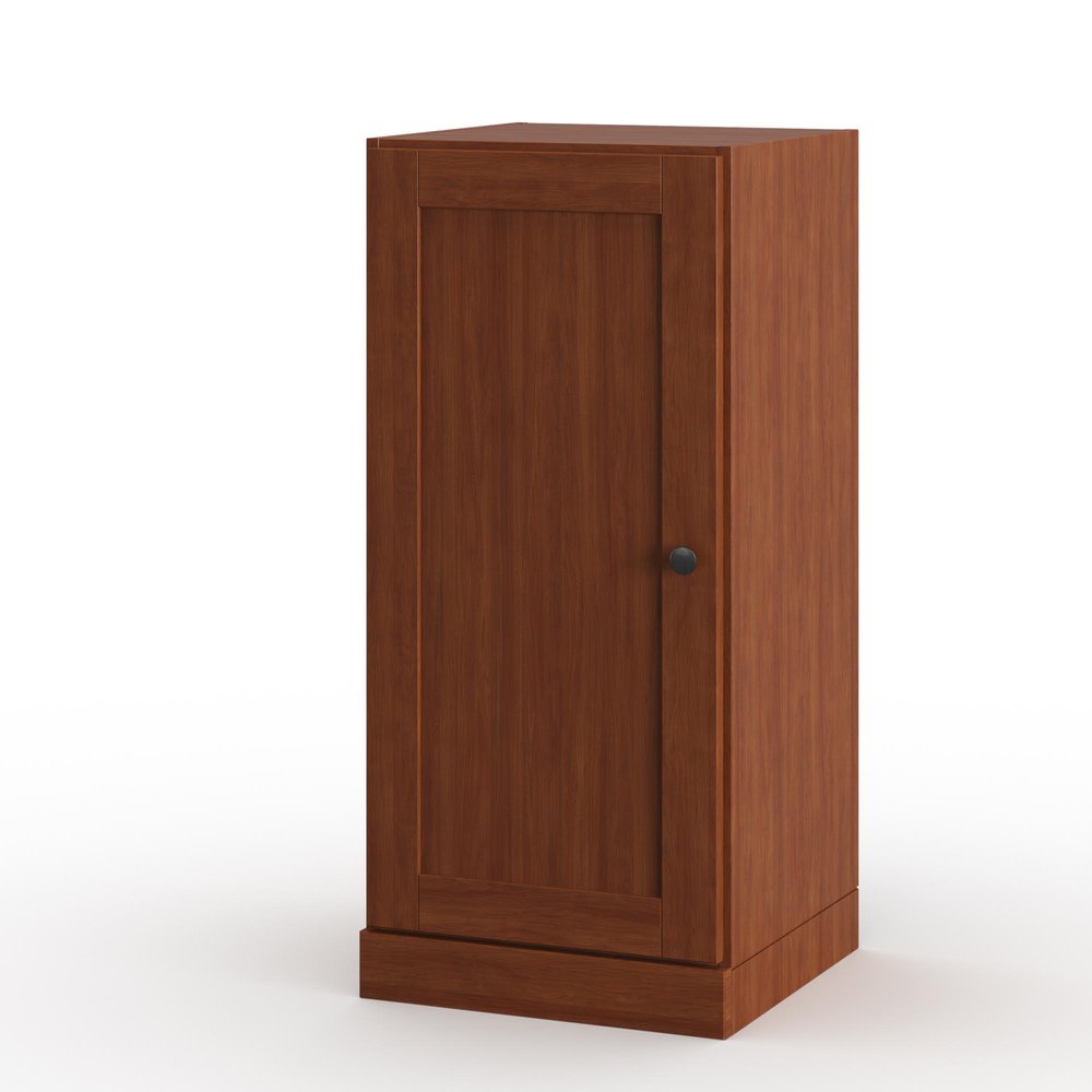 17" Coffee Solid Wood Single Door Linen Cabinet — view 1