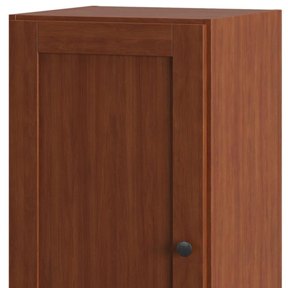 17" Coffee Solid Wood Single Door Linen Cabinet — view 3