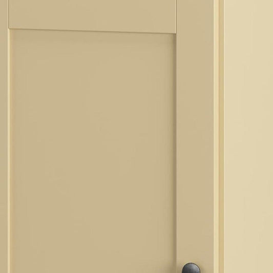 17" Yellow Solid Wood Single Door Linen Cabinet