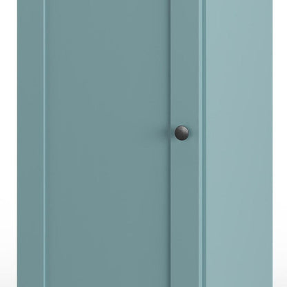 17" Aqua Solid Wood Single Door Linen Cabinet