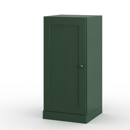 17" Green Solid Wood Single Door Linen Cabinet