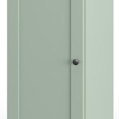 17" Sage Solid Wood Single Door Linen Cabinet