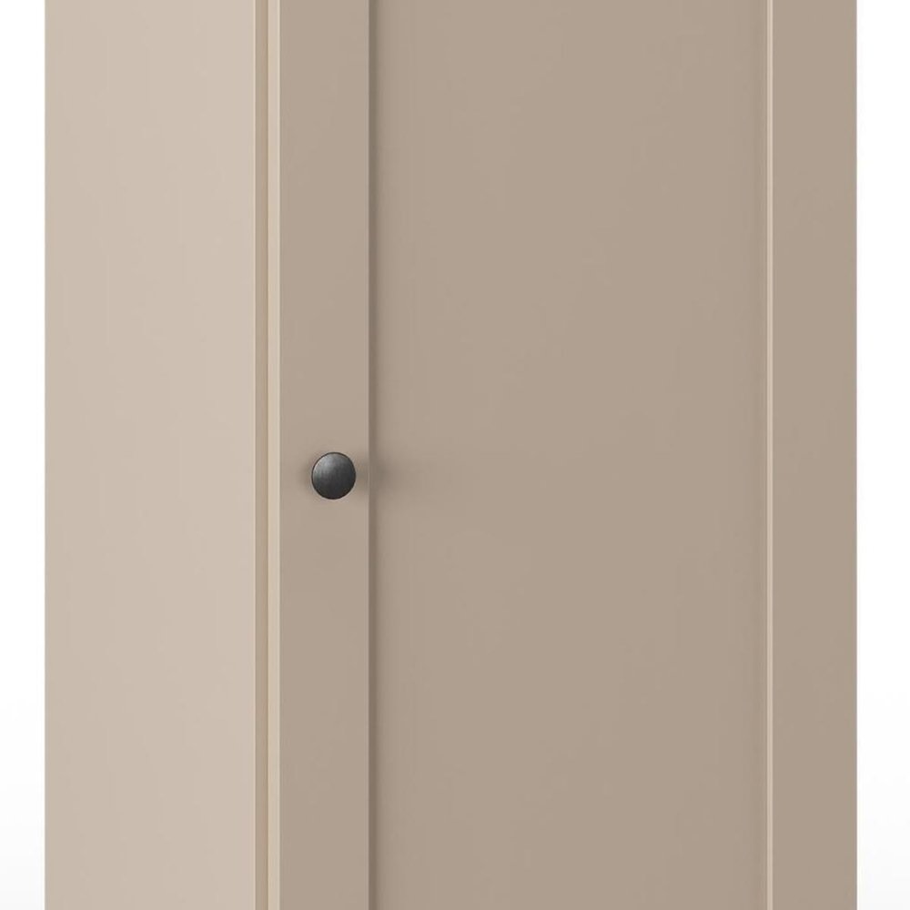 17" Beige Solid Wood Single Door Linen Cabinet — view 6