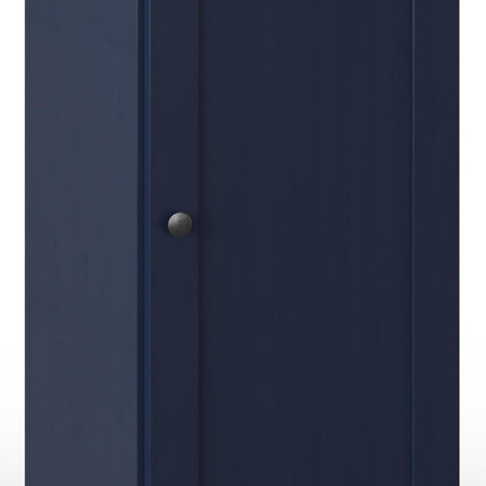 17" Navy Blue Solid Wood Single Door Linen Cabinet — view 7