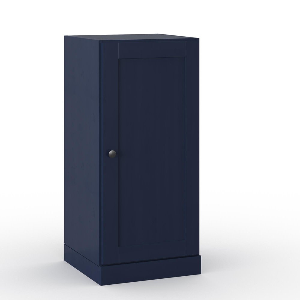 17" Navy Blue Solid Wood Single Door Linen Cabinet — view 4