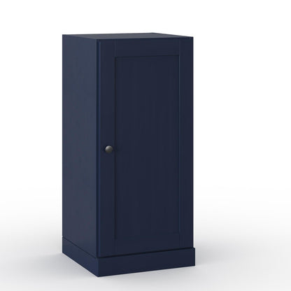 17" Navy Blue Solid Wood Single Door Linen Cabinet HomeRoots