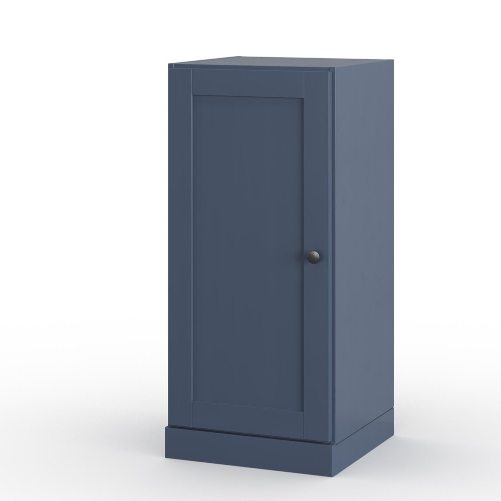 17" French Blue Solid Wood Single Door Linen Cabinet HomeRoots