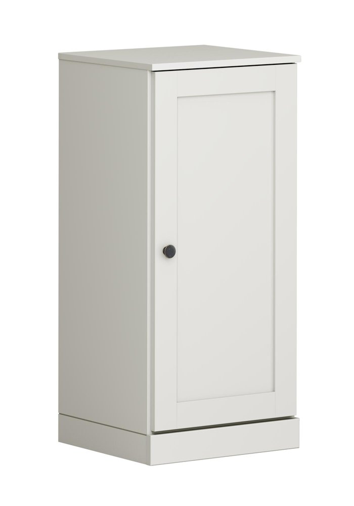 17" Off White Solid Wood Single Door Linen Cabinet HomeRoots