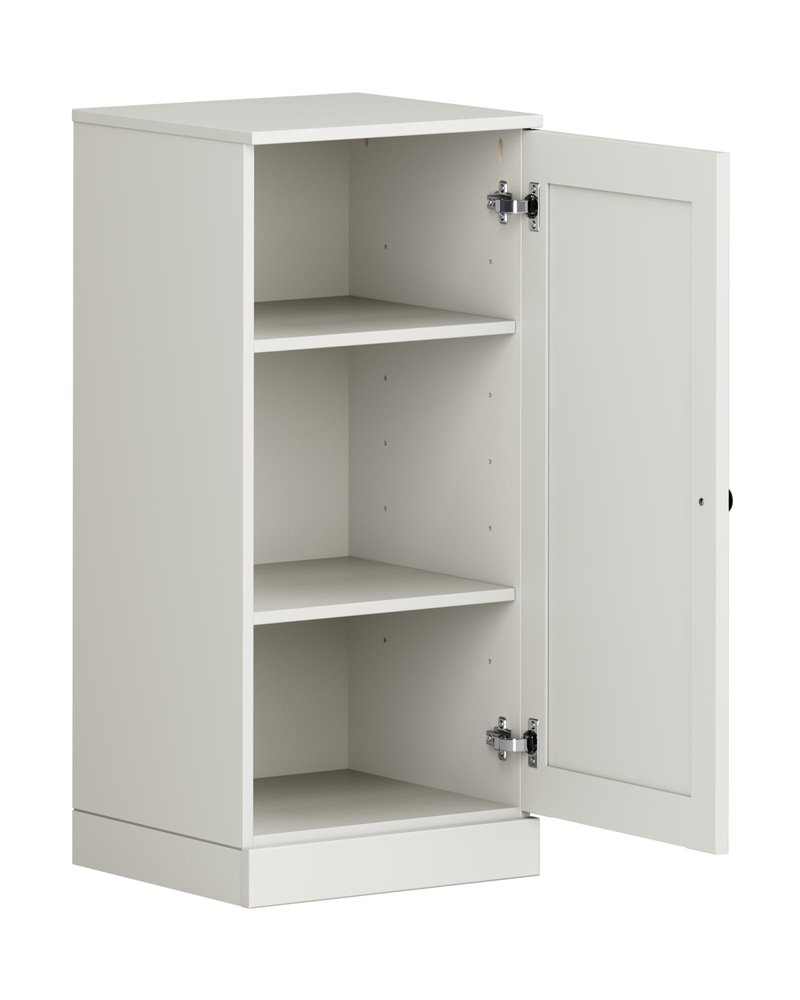 17" Off White Solid Wood Single Door Linen Cabinet HomeRoots