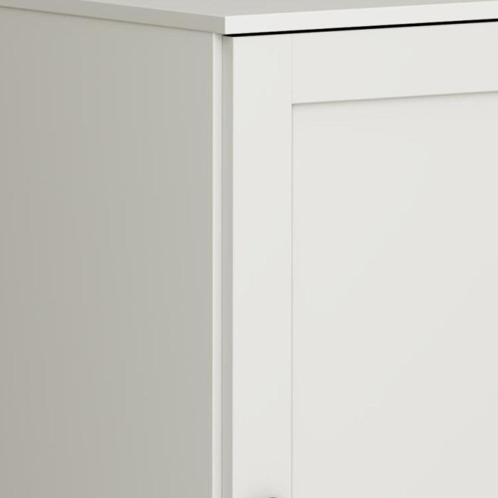 17" Off White Solid Wood Single Door Linen Cabinet HomeRoots