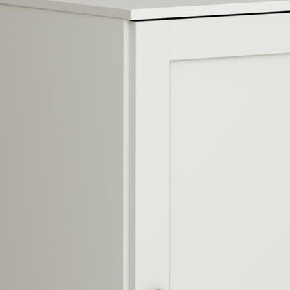 17" Off White Solid Wood Single Door Linen Cabinet HomeRoots