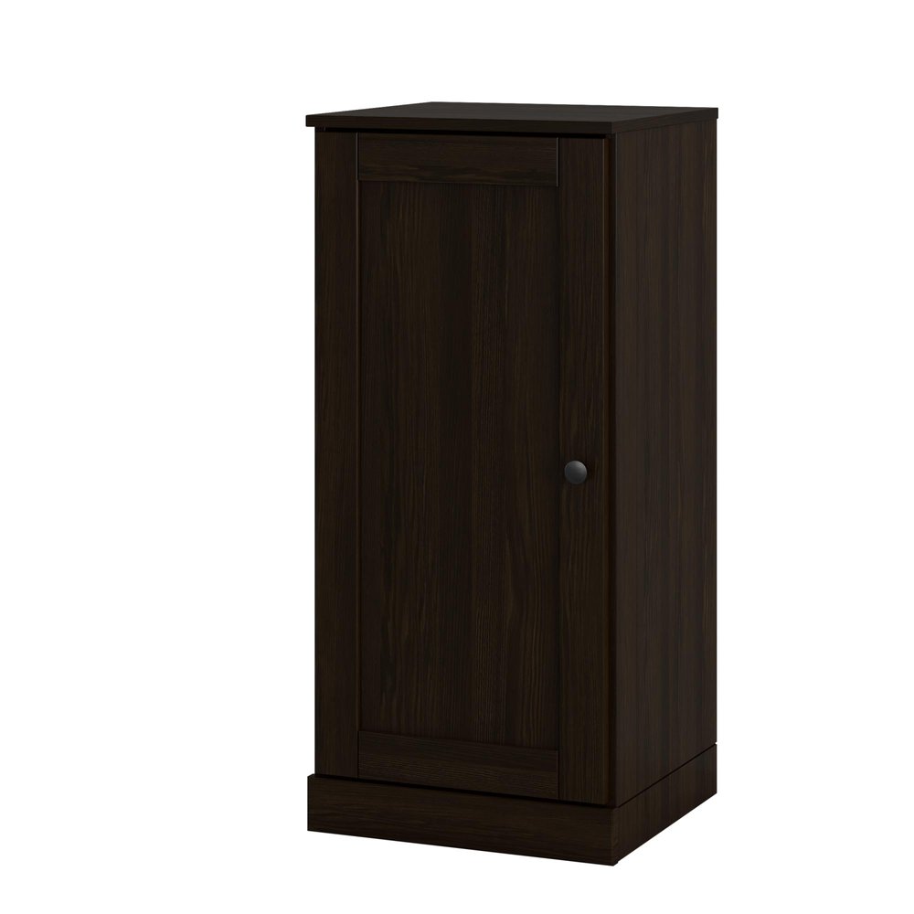 17" Espresso Solid Wood Single Door Linen Cabinet — view 1