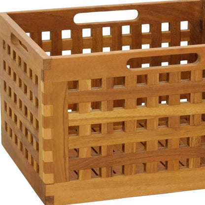 13" Brown Solid Wood Bathroom Storage Furniture Set HomeRoots
