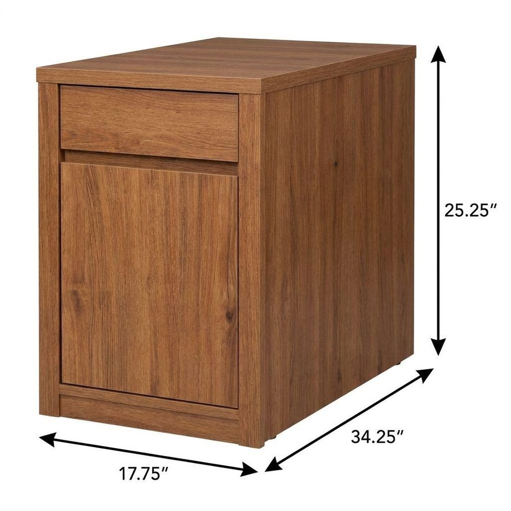 18" Brown Solid Wood Bathroom Storage Furniture Set HomeRoots