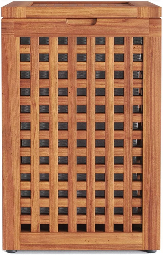 14" Brown Solid Wood Bathroom Storage Furniture Set