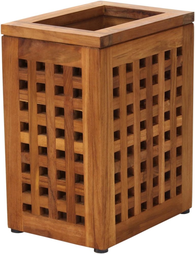 9" Brown Solid Wood Bathroom Storage Furniture Set HomeRoots