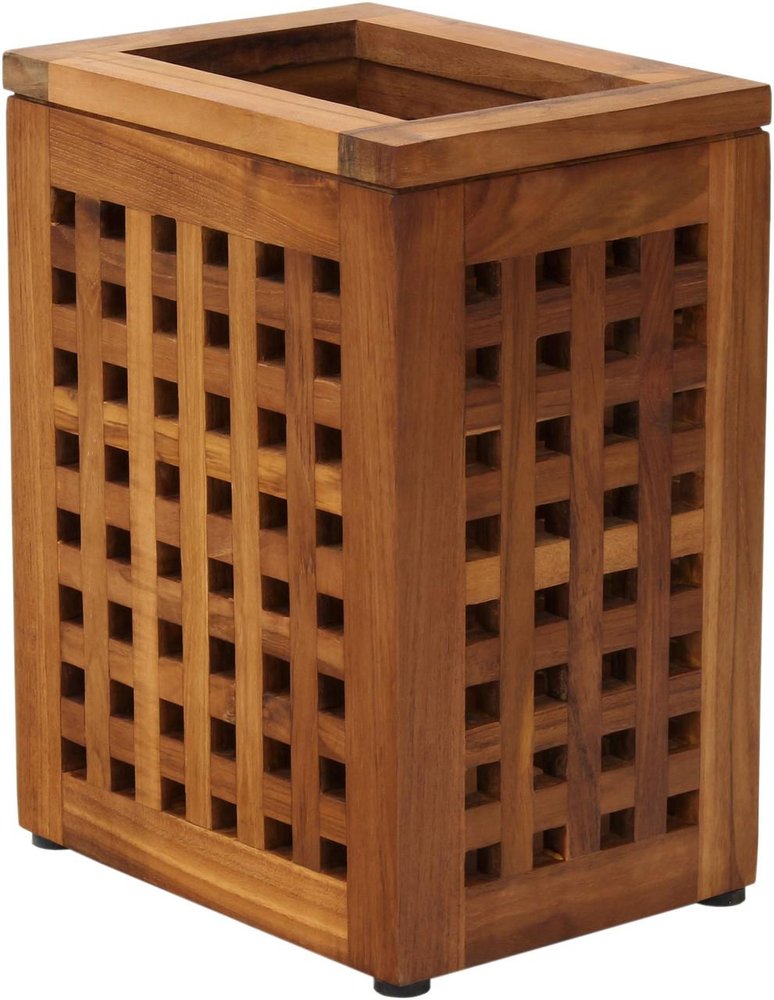 9" Brown Solid Wood Bathroom Storage Furniture Set — view 3