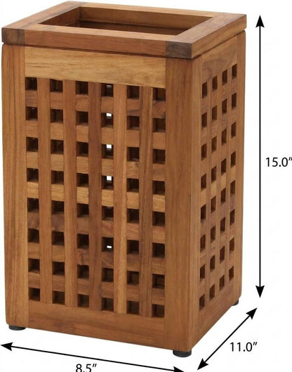 9" Brown Solid Wood Bathroom Storage Furniture Set HomeRoots