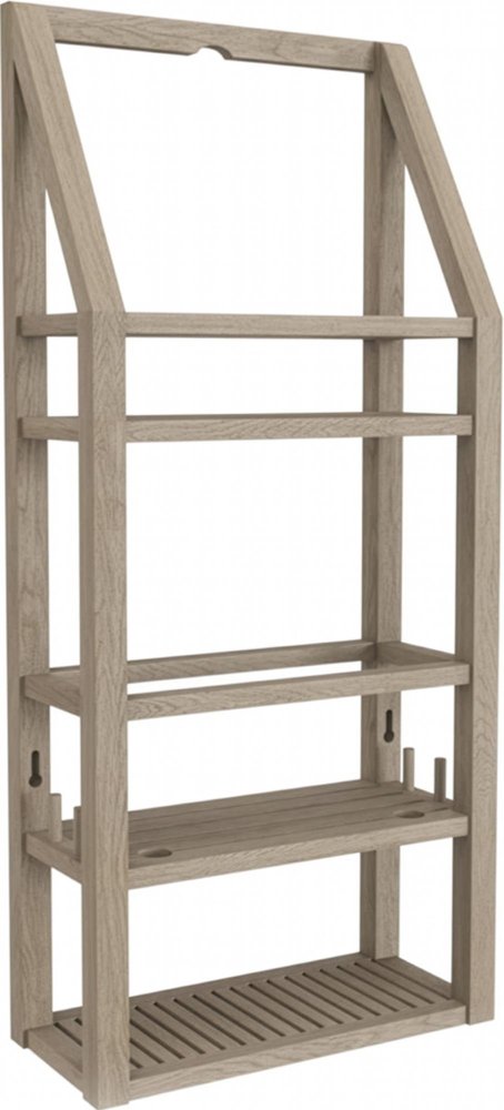 5" Brown Solid Wood Bathroom Storage Furniture Set — view 4
