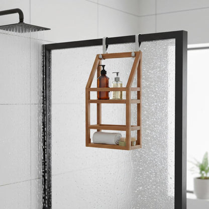 5" Brown Solid Wood Bathroom Storage Furniture Set HomeRoots