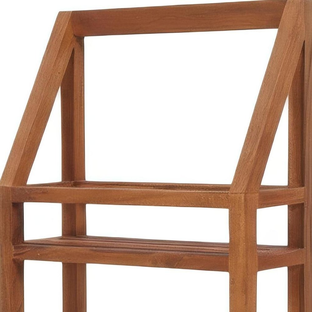 5" Brown Solid Wood Bathroom Storage Furniture Set HomeRoots