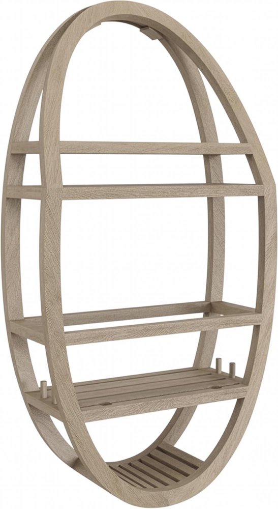 13" Gray Solid Wood Wall Mounted Shower Caddy — view 3
