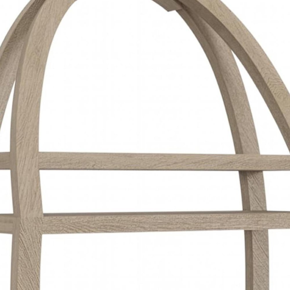 25" X 13" Brown Solid Wood Wall Mounted Shower Caddy