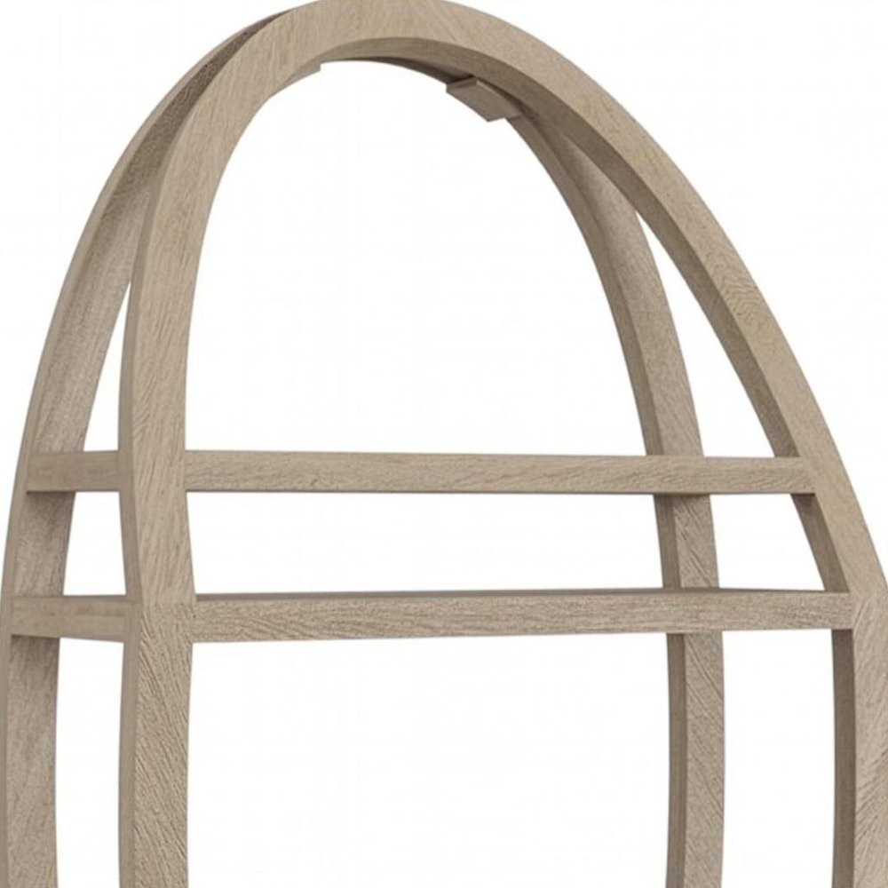 25" X 13" Brown Solid Wood Wall Mounted Shower Caddy
